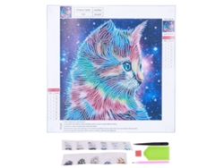 2026-kit De Pintura Con Diamantes 5d Gatito Diy Para Decoración De Pared Hogar Arte Manual