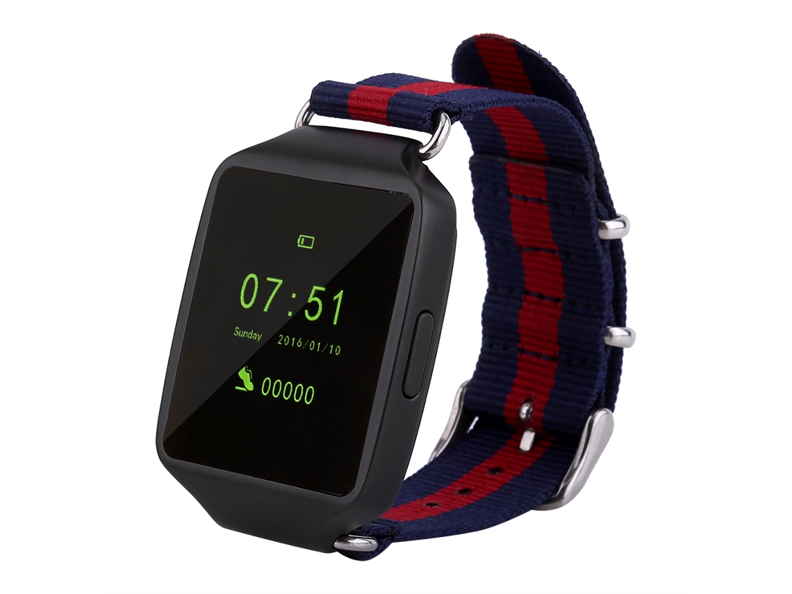 Reloj Deportivo Inteligente Con Bluetooth, Pulsera De Fitness Con Podómetro, Color Negro