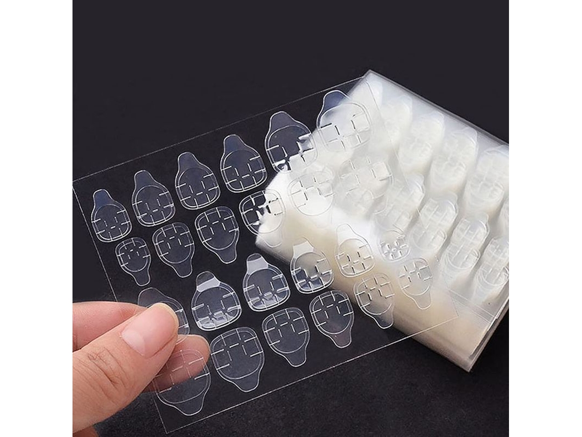 50 Láminas De Adhesivo De Doble Cara Para Uñas Postizas, Gel Impermeable Y Transpirable.