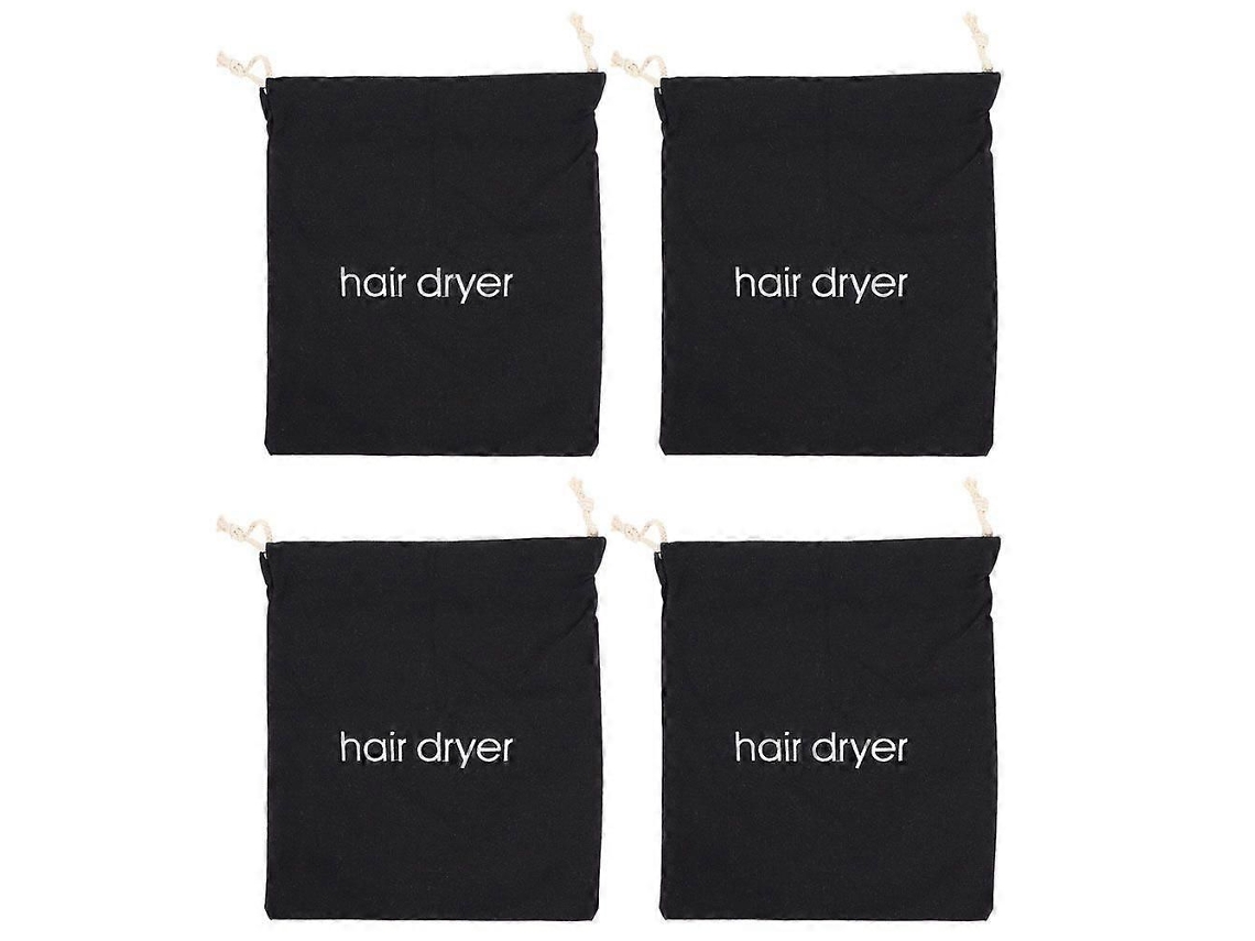 Juego de 4 bolsas de viaje con cordón para secador de pelo, estuches universales para guardar el cabello GOKOCO