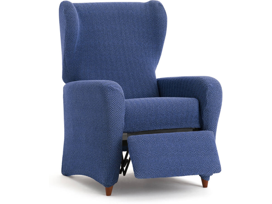 Funda de Sillón Relax EYSA Premium Jaz Tejido Multielástico (85 x 90 x 120 cm - Poliéster y Algodón - Azul)
