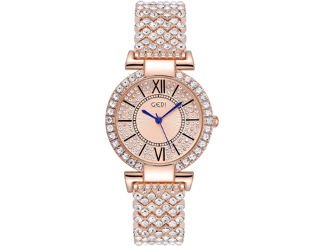 VEANXIN Relojes de pulsera para mujer con pulsera de diamantes-Plata