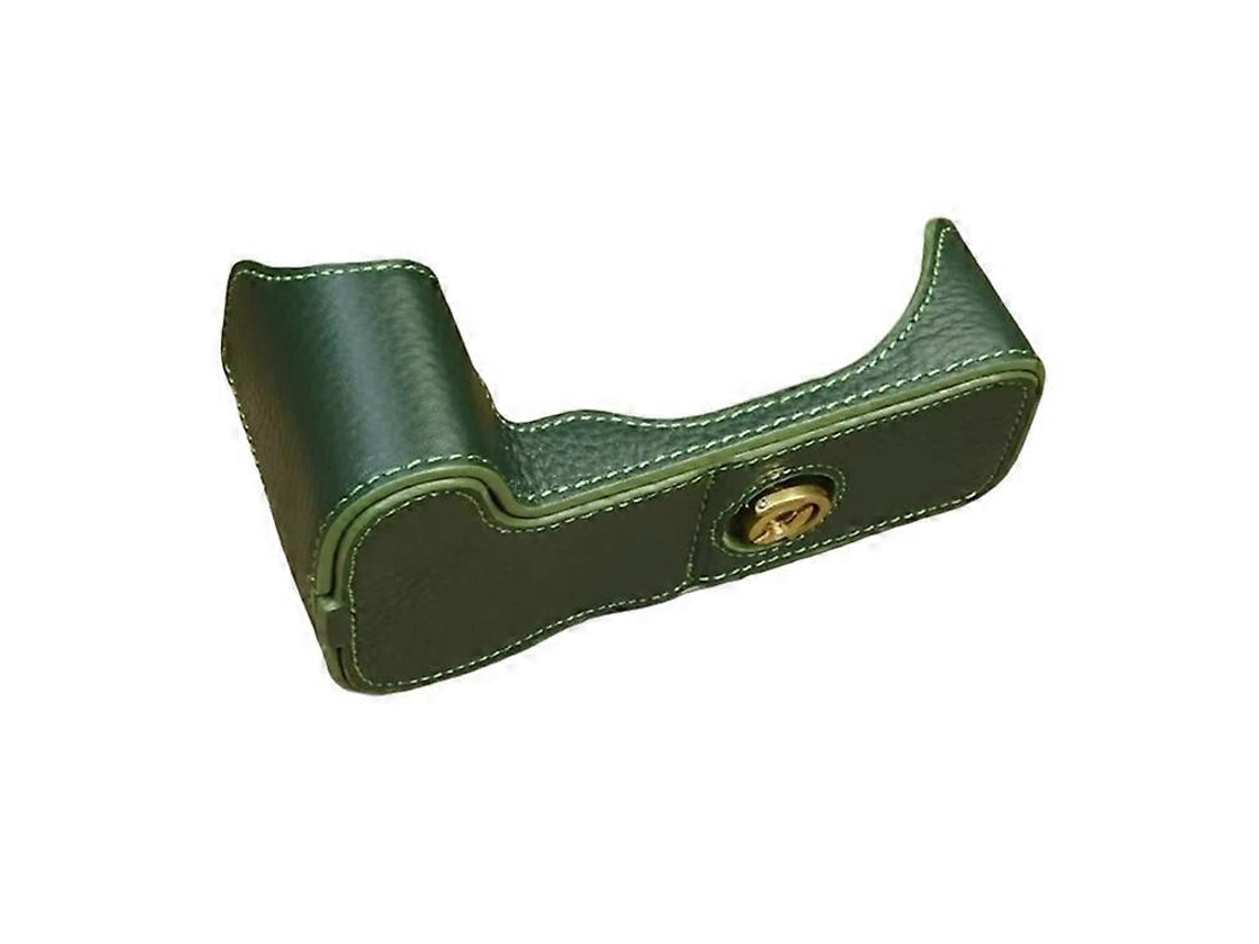 Estuche protector de piel de vaca auténtica para cámara Canon EOS 200D/200D II, a prueba de polvo y con tornillos.