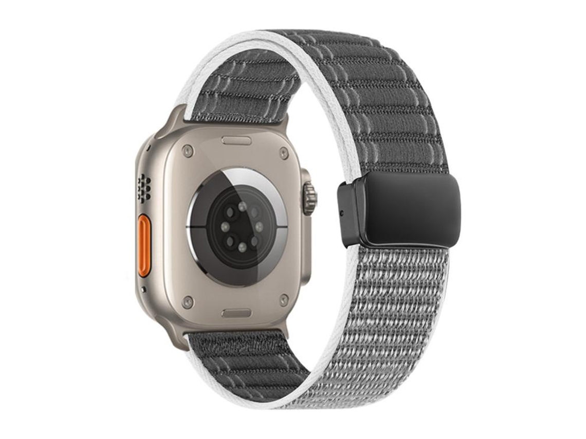 Correa de nailon XIAOMOYU para Apple Watch (42/41/40/38 mm) con diseño ondulado y cierre magnético.