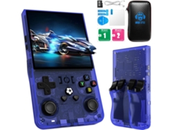 Consola de juegos portátil retro R36max, pantalla IPS de 4 pulgadas, 64 GB, azul Czhhmart