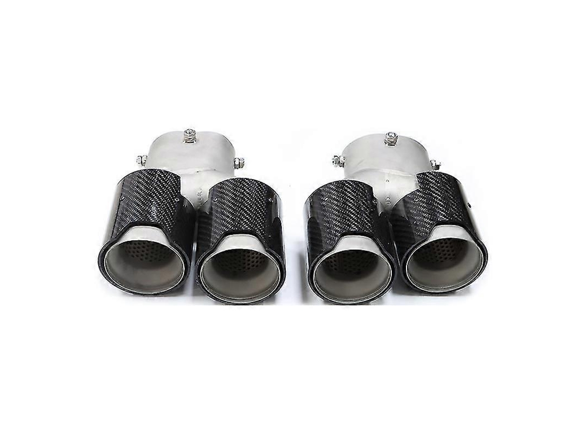 Extractor de aire cuádruple delgado para BMW G42 M240i (2021-2023) con doble boquilla y silenciador.