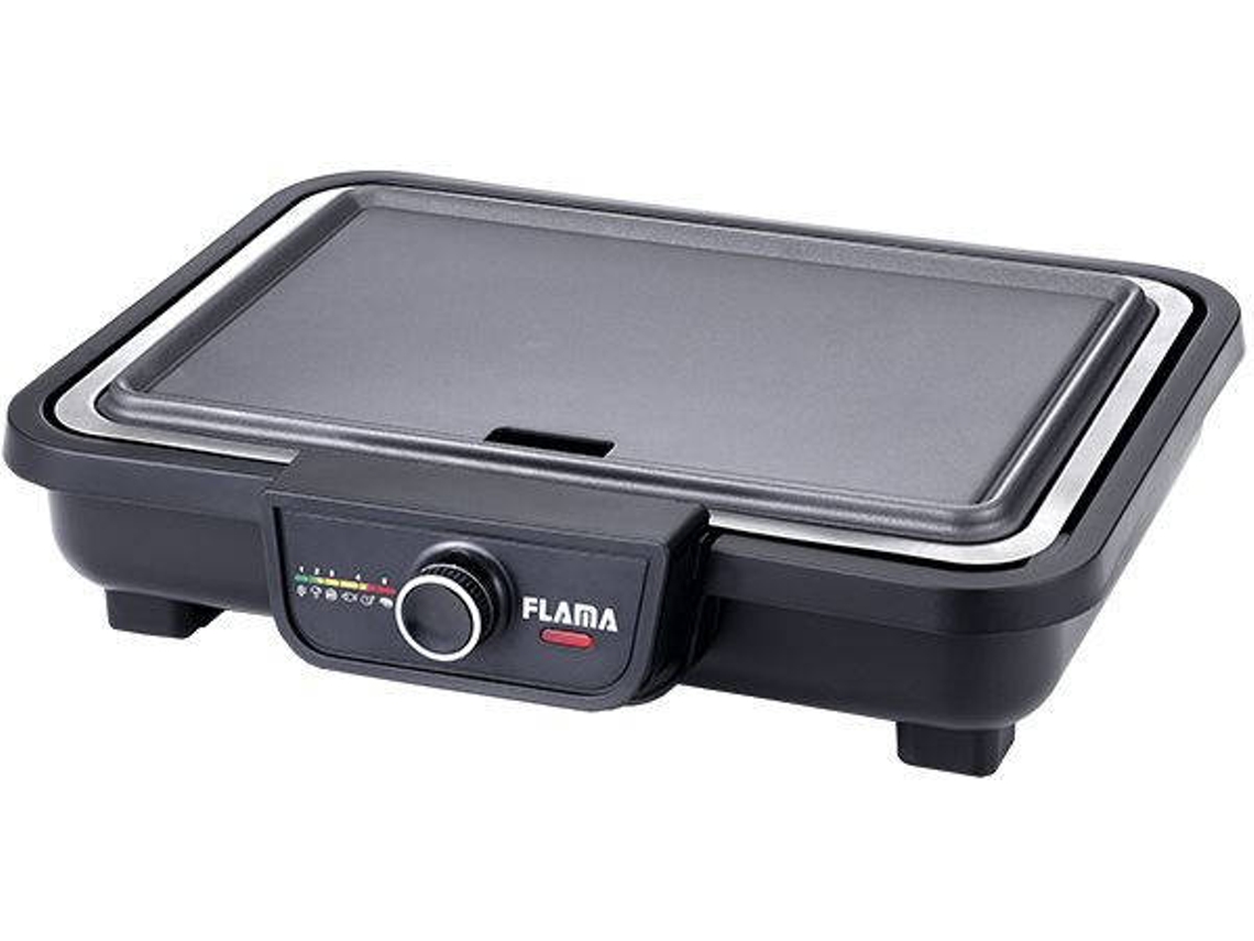 Grill de Contacto con Grill Extra FLAMA 4861FL (2200W - Negro)
