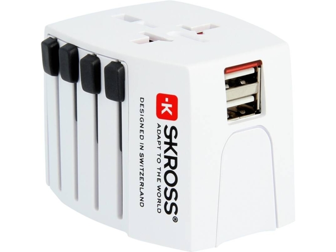 ADAPT DE TOMADAS 2XUSB SKROSS MUND