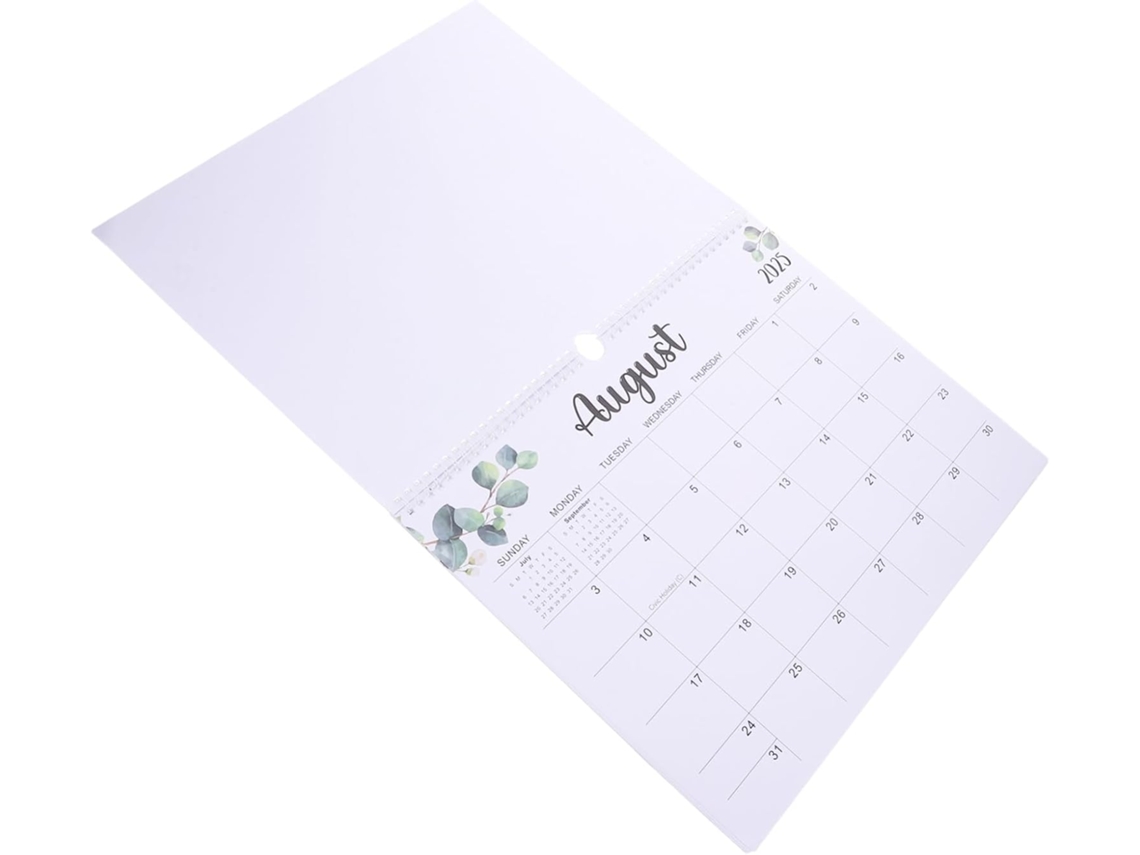Calendario De Pared En Espiral Para El Hogar Y La Oficina - Enero - Junio