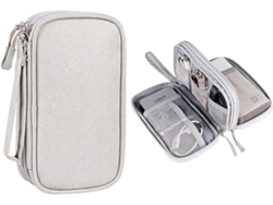 Cable Electrónico De Viaje Impermeable, Dos Capas, Bolsa De Almacenamiento Multifuncional S CHRUI Gris Claro