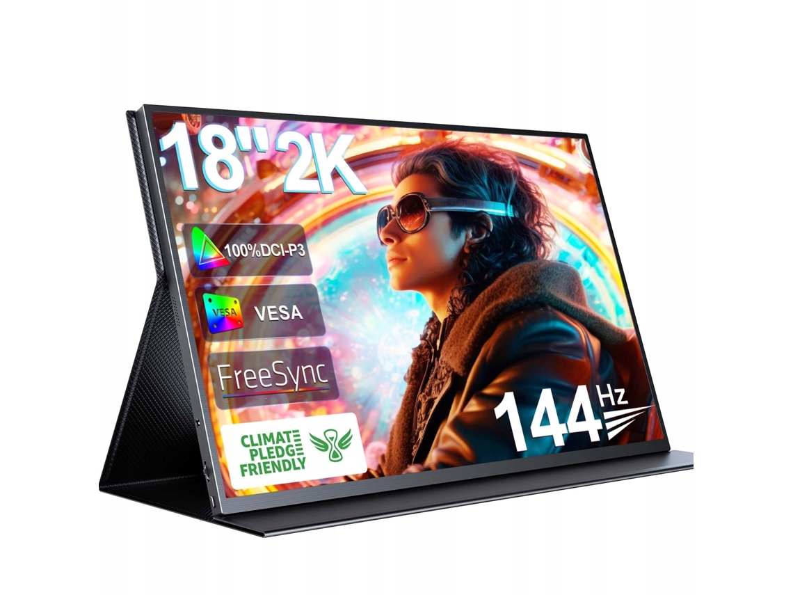 Monitor Portátil Uperfect 18" B01 2K 144Hz 100% DCI P3 IPS