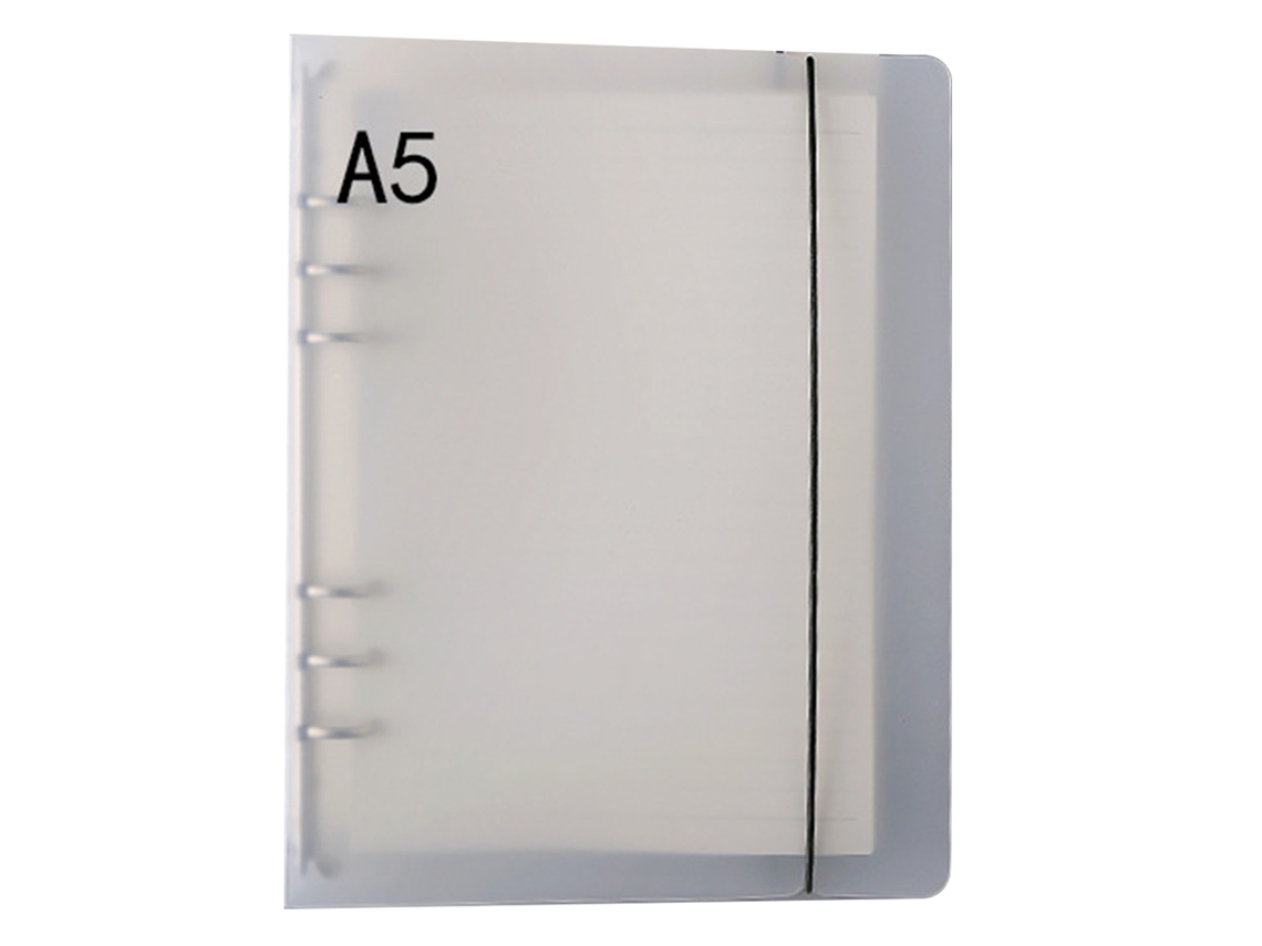 Carpeta De Anillas Claras Con Portada Transparente, 6 Orificios, A5, Para Escuela Oficina Reuniones, Cubierta De Protección Para Cuadernos