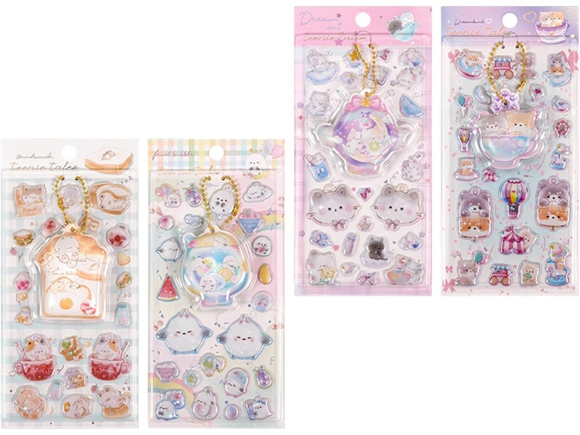Adorable Conjunto De Pegatinas De Dibujos Animados Para Botellas De Agua, Periódicos,