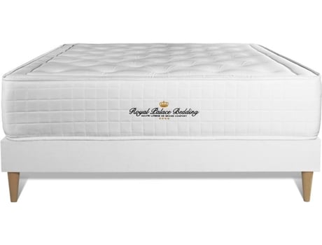 Conjunto de Somier Blanco + Colchón ROYAL PALACE BEDDING Buckingham (135x210 cm - Espuma Viscoelástica)