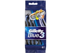 Láminas de Afeitar GILLETTE Blue 3 8 Unidades