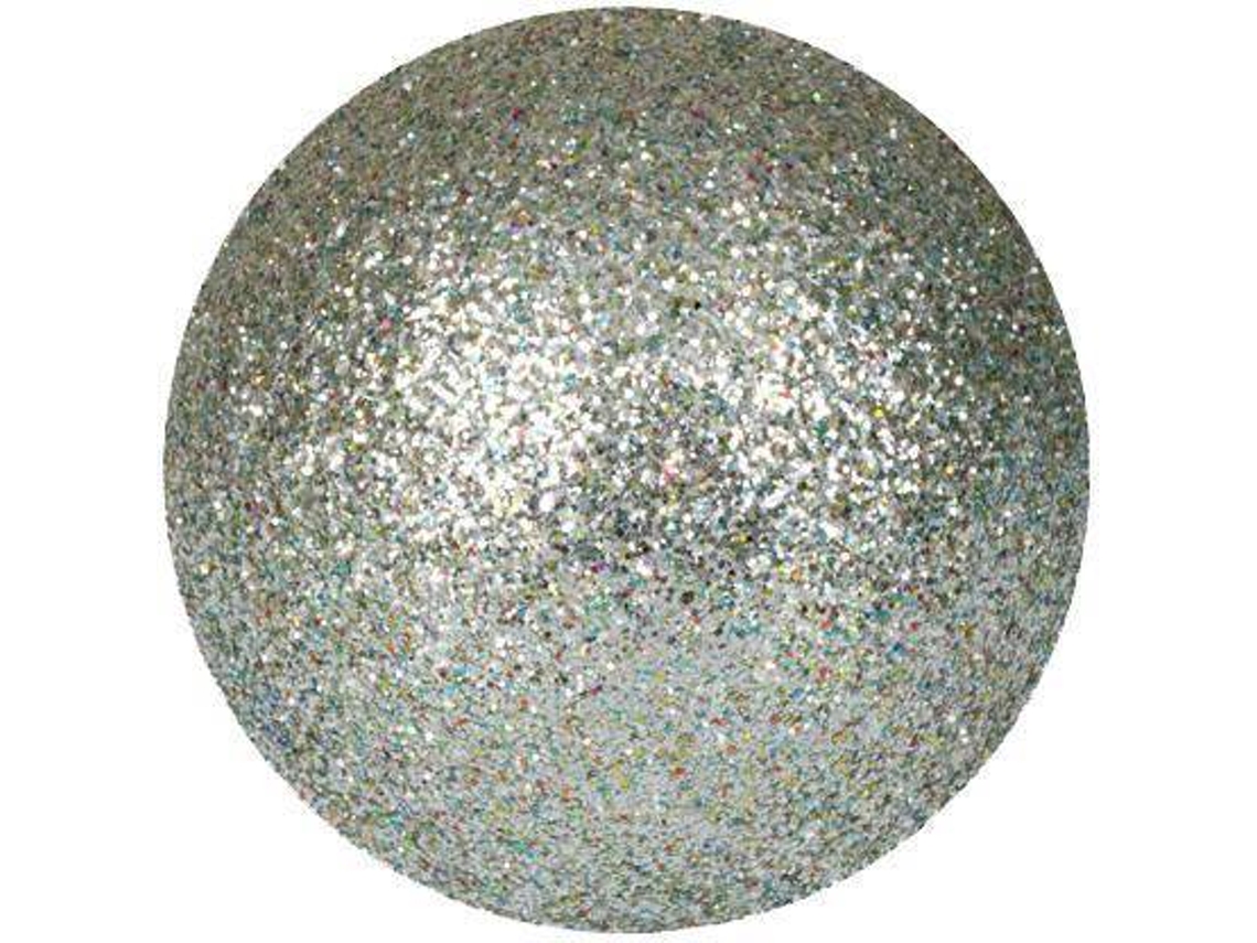 Bola de Navidad EUROPALMS Glitter (Plateado - 3,5 cm)