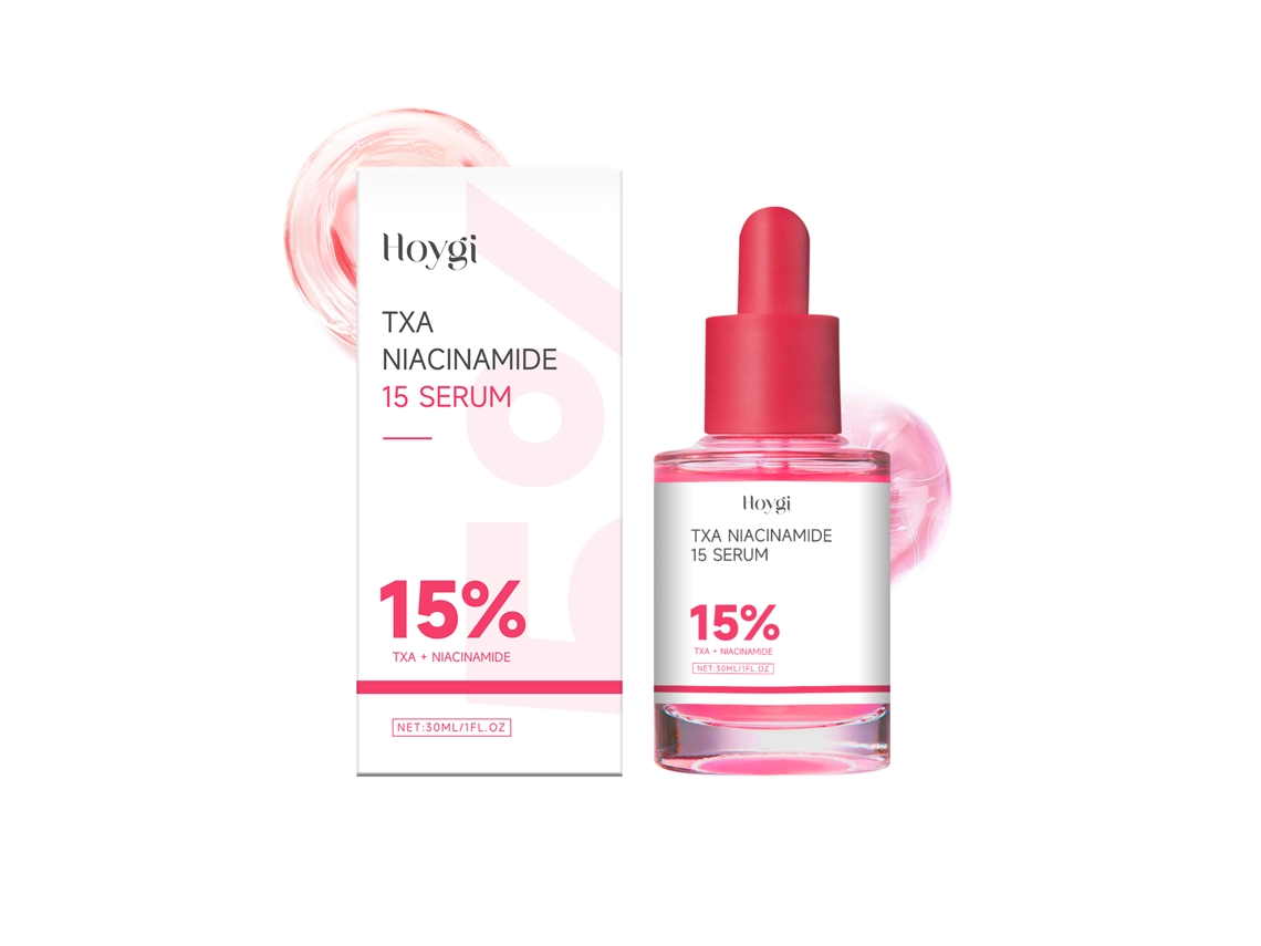 Sérum facial iluminador con nicotinamida para una piel radiante.