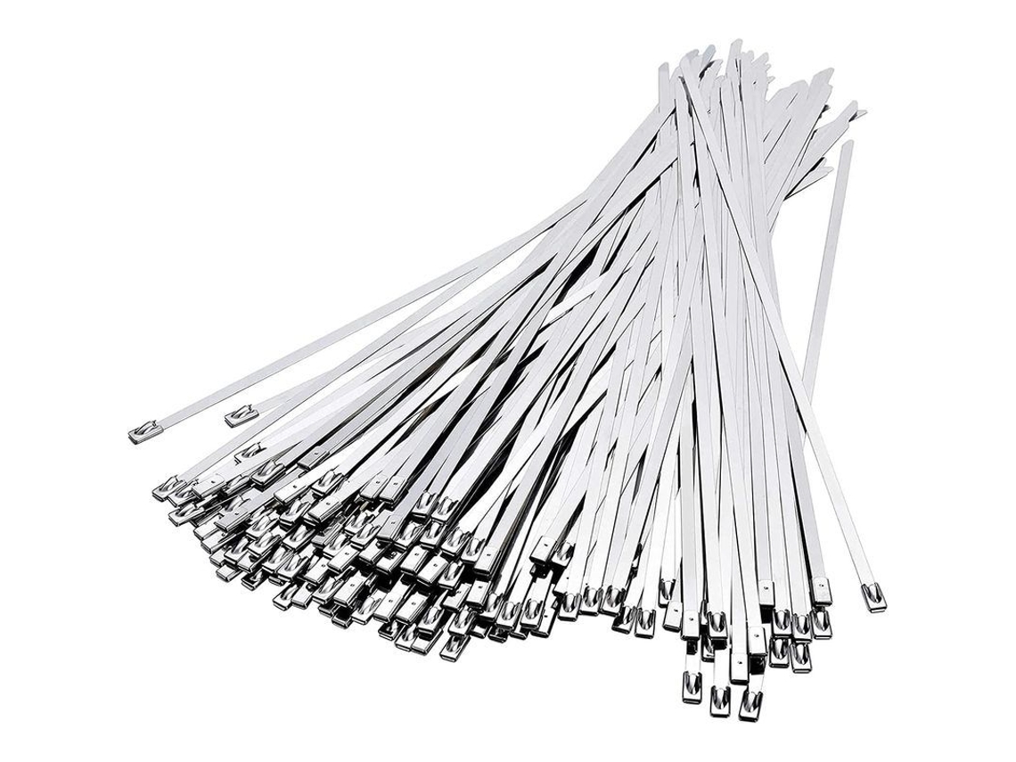 100 Cables De Acero Inoxidable De 300 Mm × 4,6 Mm, Para Embalaje De Escapes Y Cables Agrupados.