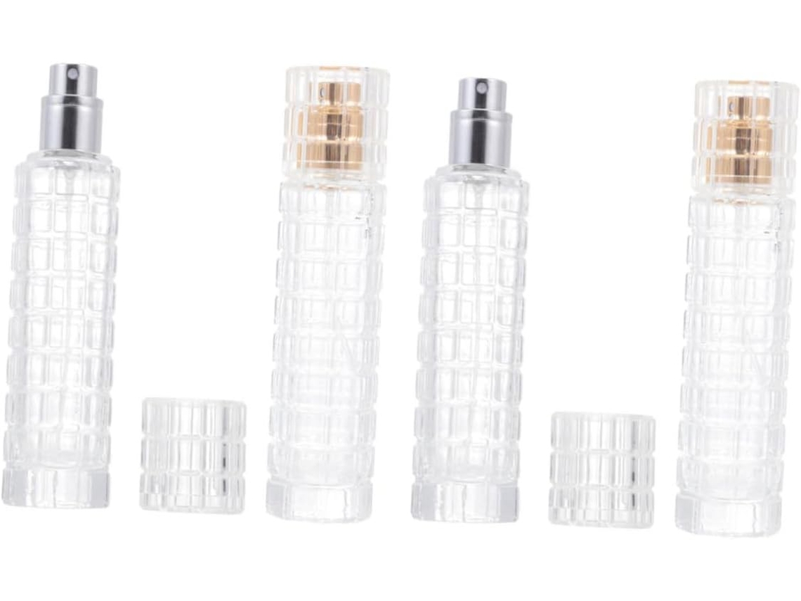 4 Frascos De Perfume Vacíos Para Viajes, Pulverizadores De Almacenamiento Transparentes Portátiles.