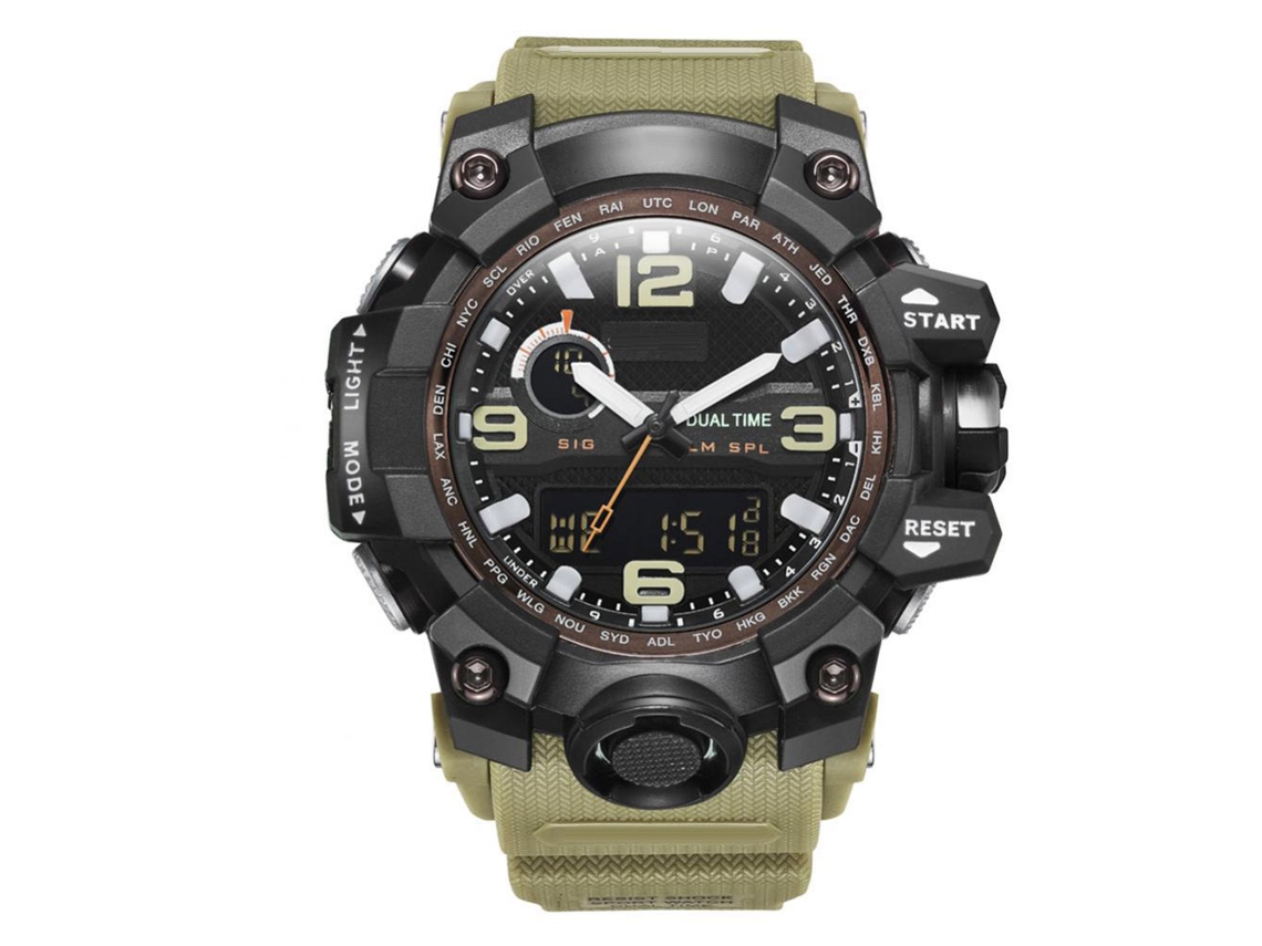 Reloj De Pulsera De Cuarzo Con Correa De Plástico Impermeable Casual Fashion Mizums (caqui)