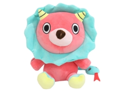 Peluche De León Rosa Con Suave Algodón Pp Hipoalergénico - Regalo De Cumpleaños - 24 Cm