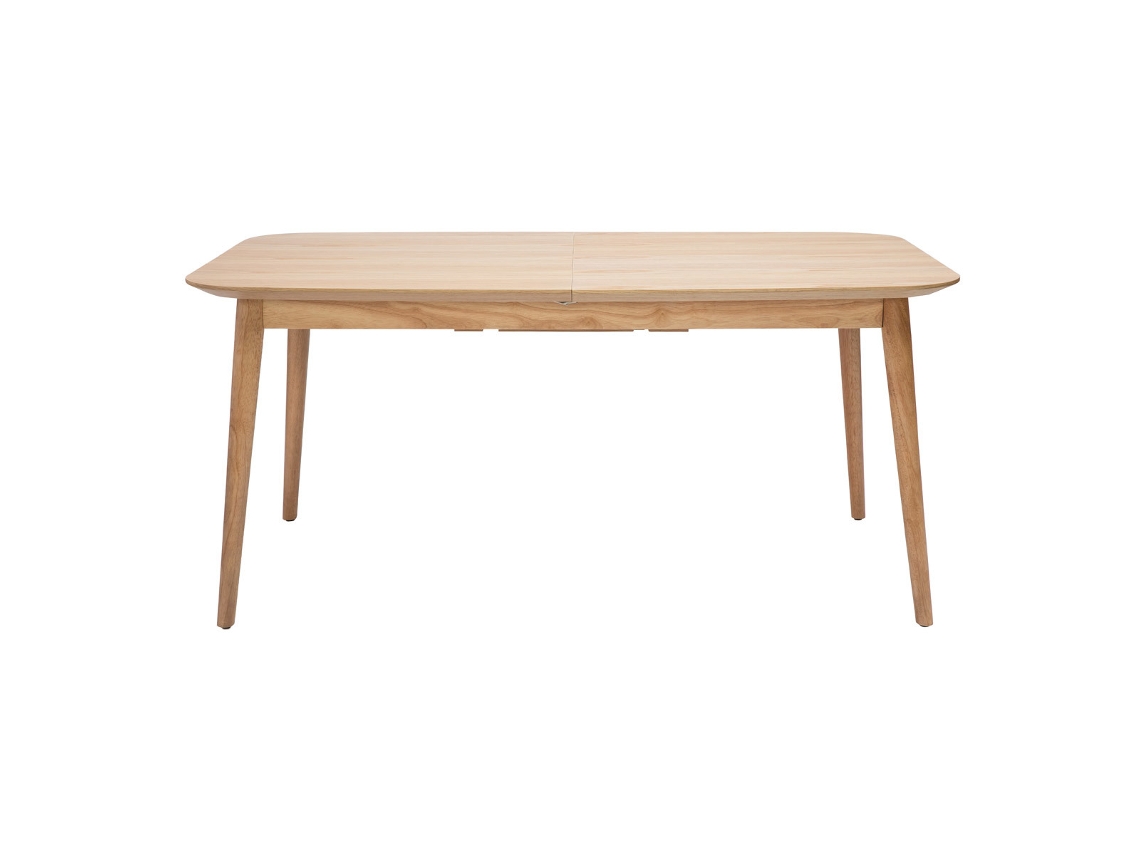 Mesa rectangular extensible con extensiones integradas de madera de roble claro 160-210 cm ANK MILIBOO