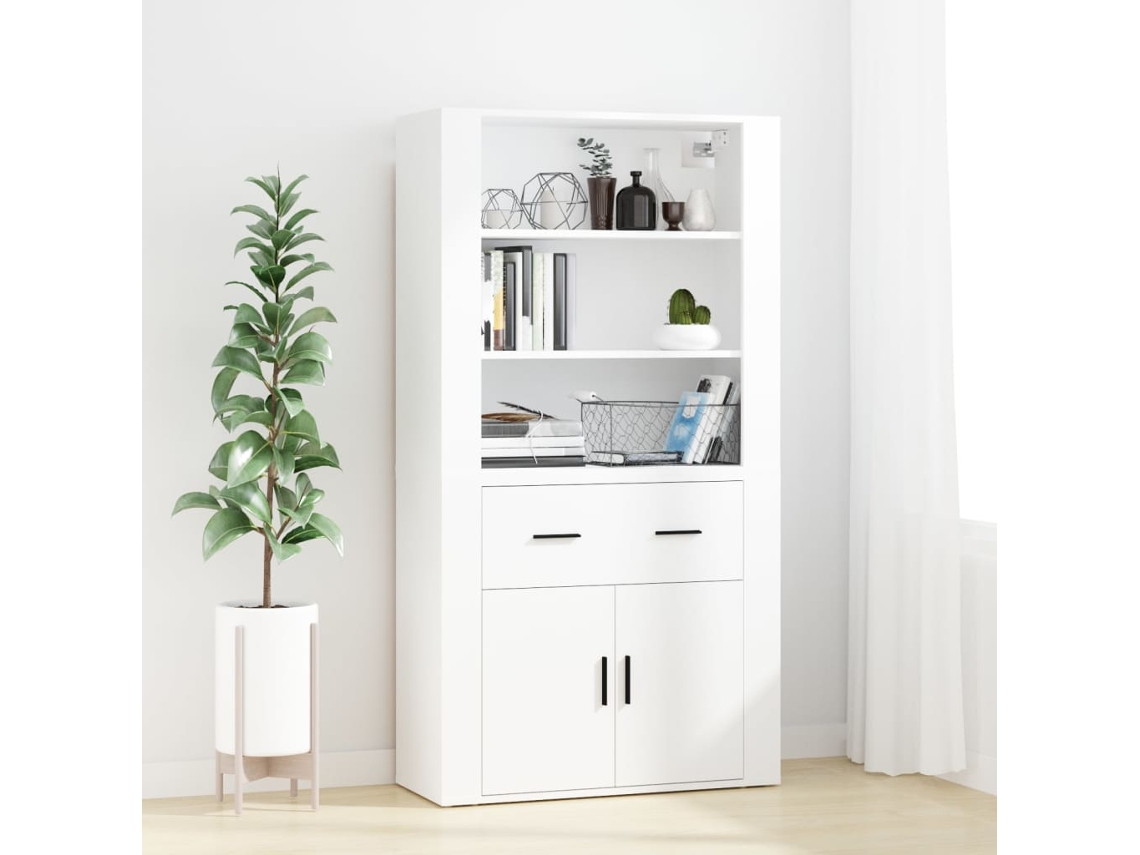 Aparador Alto Madera Contrachapada Blanco