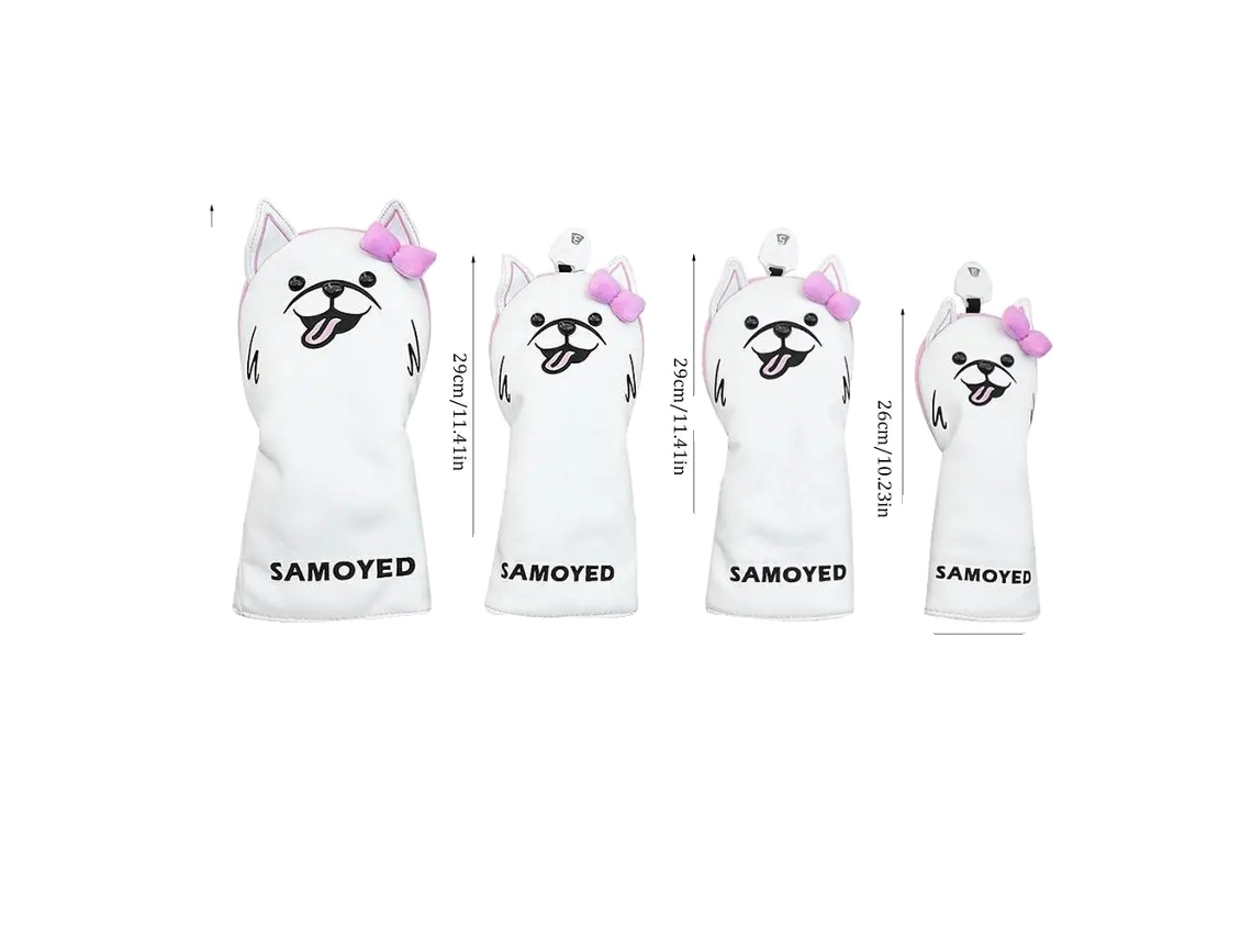 Fundas para palos de golf, diseño con forma de perro, estilo pajarita, color rosa OEM