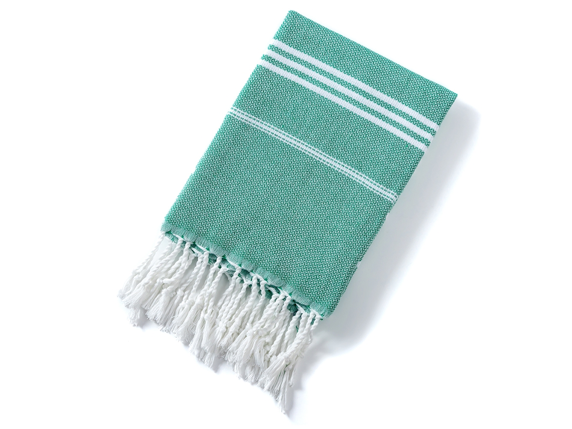 Toallas De Baño Absorbentes De Terciopelo Turco Natural Con Borlas Y Temática Navideña (verdes), Juego De 3 Piezas