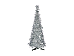 Árbol de Navidad Prateado Enfeite 38 X 38 X 150 cm
