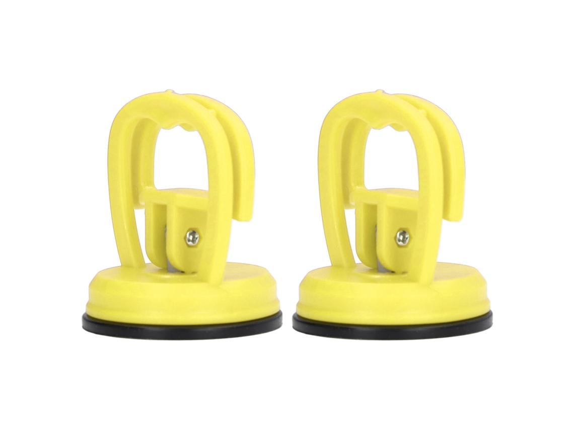 ventosas para manijas de puertas, para azulejos, coches y desmontaje de teléfonos, color amarillo
