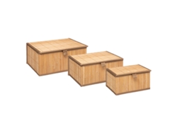 5five - 3 cajas de almacenamiento de bambú