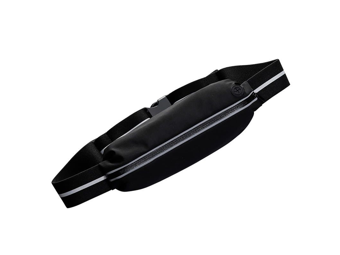 2026-bolsa De Cintura Para Correr Linjou Unisex, Mochila Delgada (negro) Con Cremalleras Metálicas Y Cinta Ajustable