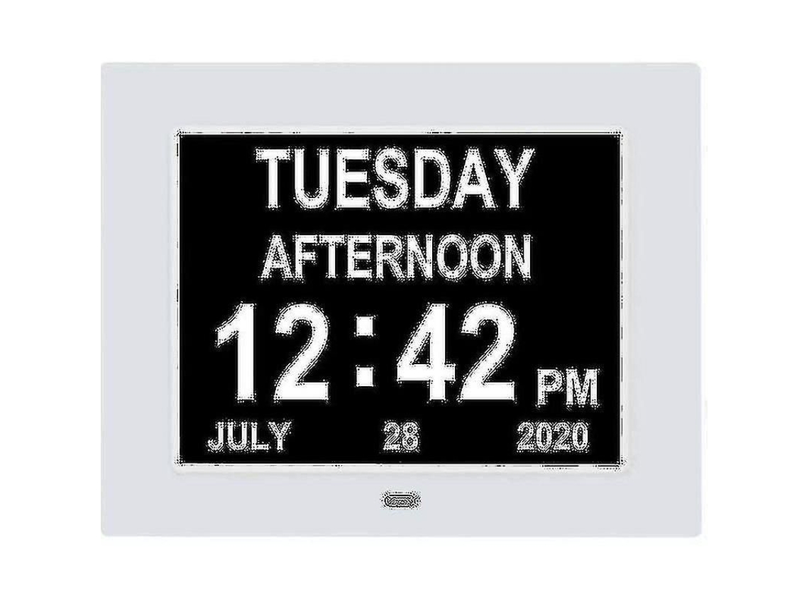 Reloj Digital Para Personas Con Demencia, Reloj De Día, Pantalla Clara Y Sin Abreviar.