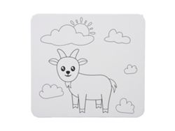 2026-lienzo Con Contorno De Animal Pre Dibujado Para Pintura Cute Cartoon Cabra Para Niños Diy Doodle