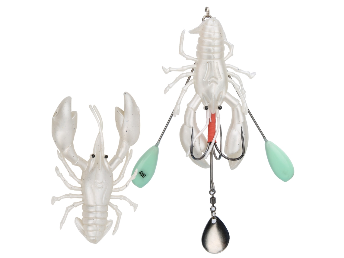 Señuelo Artificial De Langosta De Pvc De 60 G Next Life Con Anzuelo, Accesorio De Pesca De Altura, Color Plata.