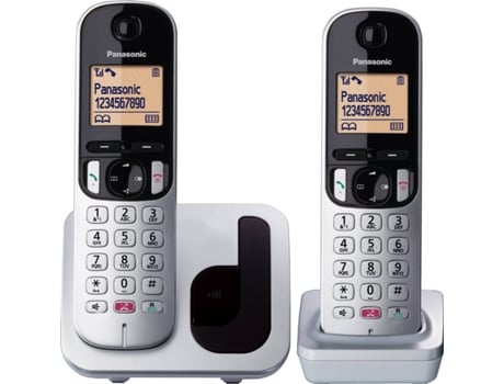 Teléfono Fijo Duo PANASONIC TGC252SPS Plata