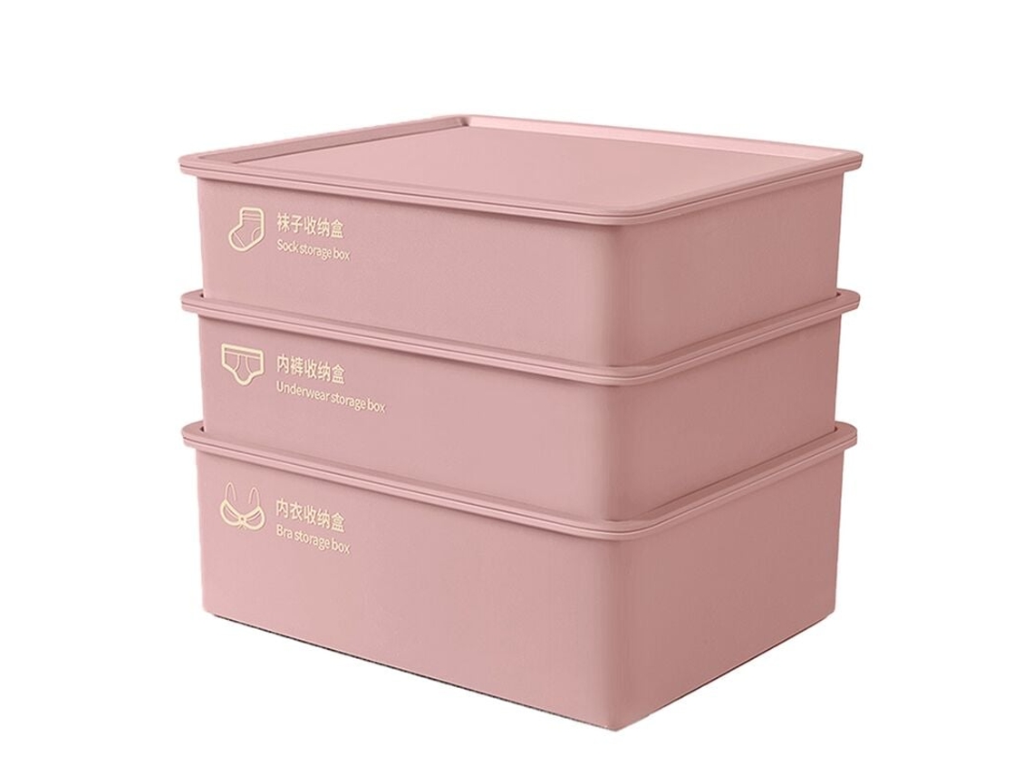 Caja de almacenamiento para ropa interior, caja para el hogar, compartimento para vestidos, calcetines de lujo, bragas, caja de almacenamiento tres en uno B