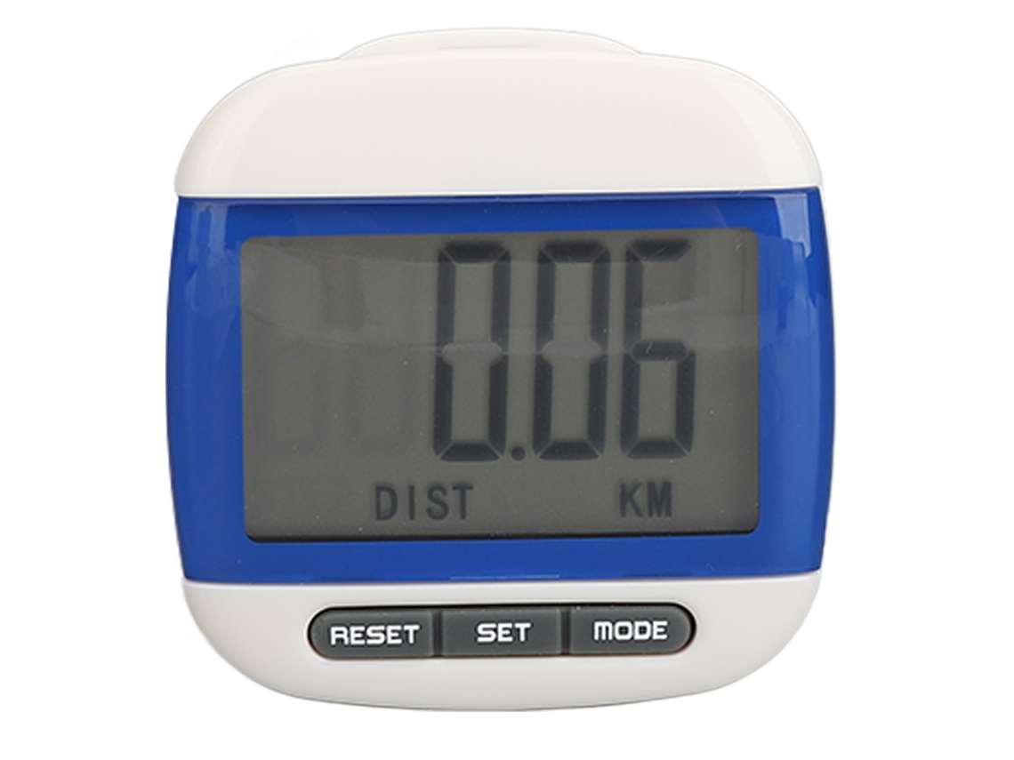 Podómetro con pantalla LCD (contador de pasos y calorías, azul)