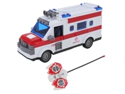 Ats-ambulancia De Control Remoto Con Luces Juguete Para Niños Modelo Simulador Coche Rc Eléctrico Cuatsro Direcciones