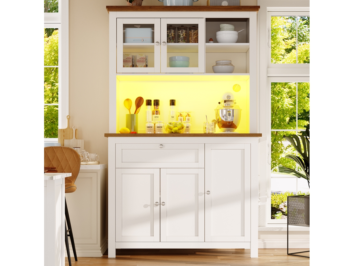 Muebles de cocina, armarios altos, aparadores, vitrinas y aparadores con estantes ajustables (104×40×180 cm)