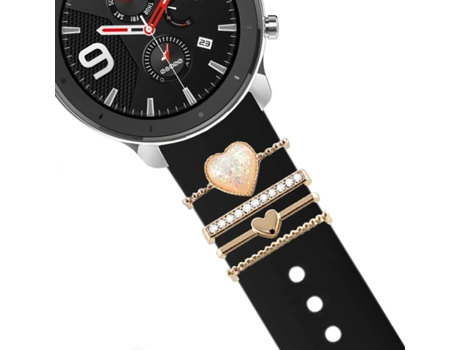 Correa Garmin Vivoactive 3 Pulsera con Adorno Cristal Negro