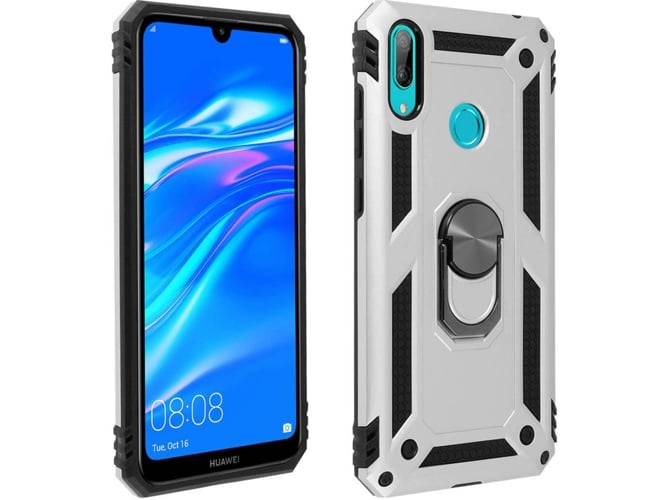 Carcasa Huawei Y7 2019 AVIZAR Anillo Plateado