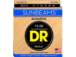 Juego de Cuerdas Guitarra Acústica DR RCA-13 Sunbeam (0.13 - .017 - .026 - .034 - .045 - .056 - Bronce)