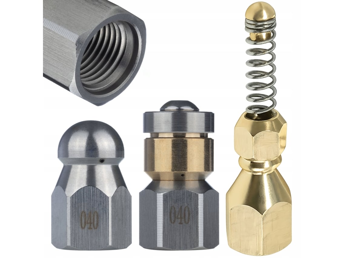 Kit de limpieza de tuberías de 20 m – Boquilla giratoria | Compatible con Karcher K2-k7 Hydrocleaner