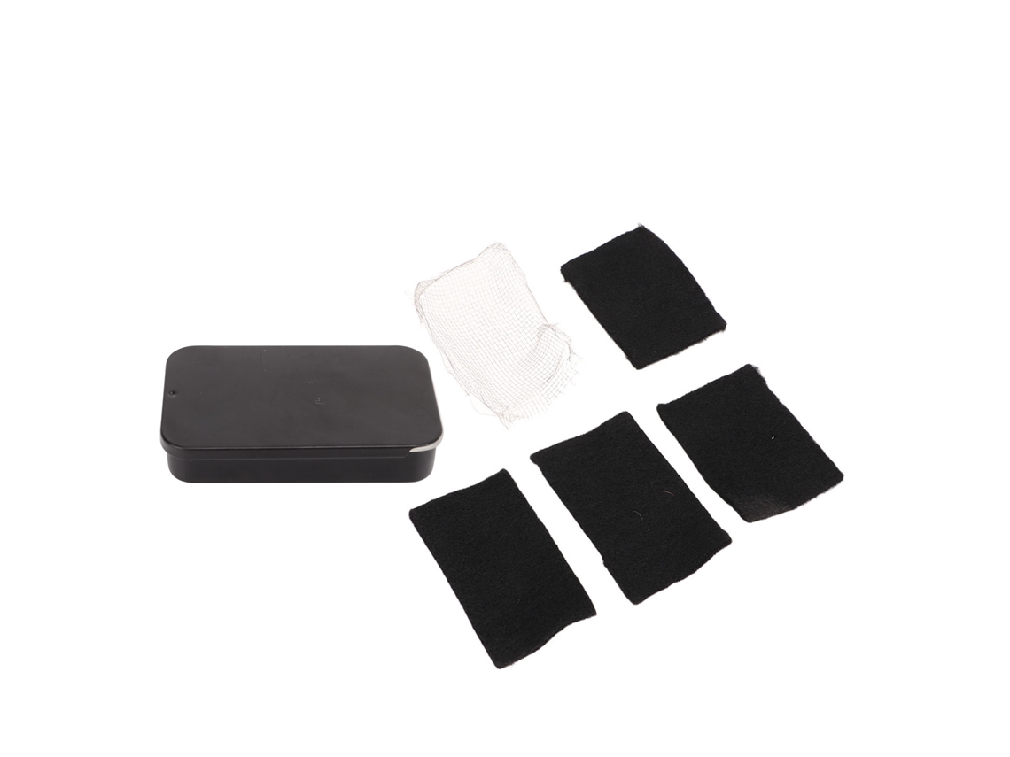 Mini hornillo de alcohol de acero inoxidable para camping, negro.