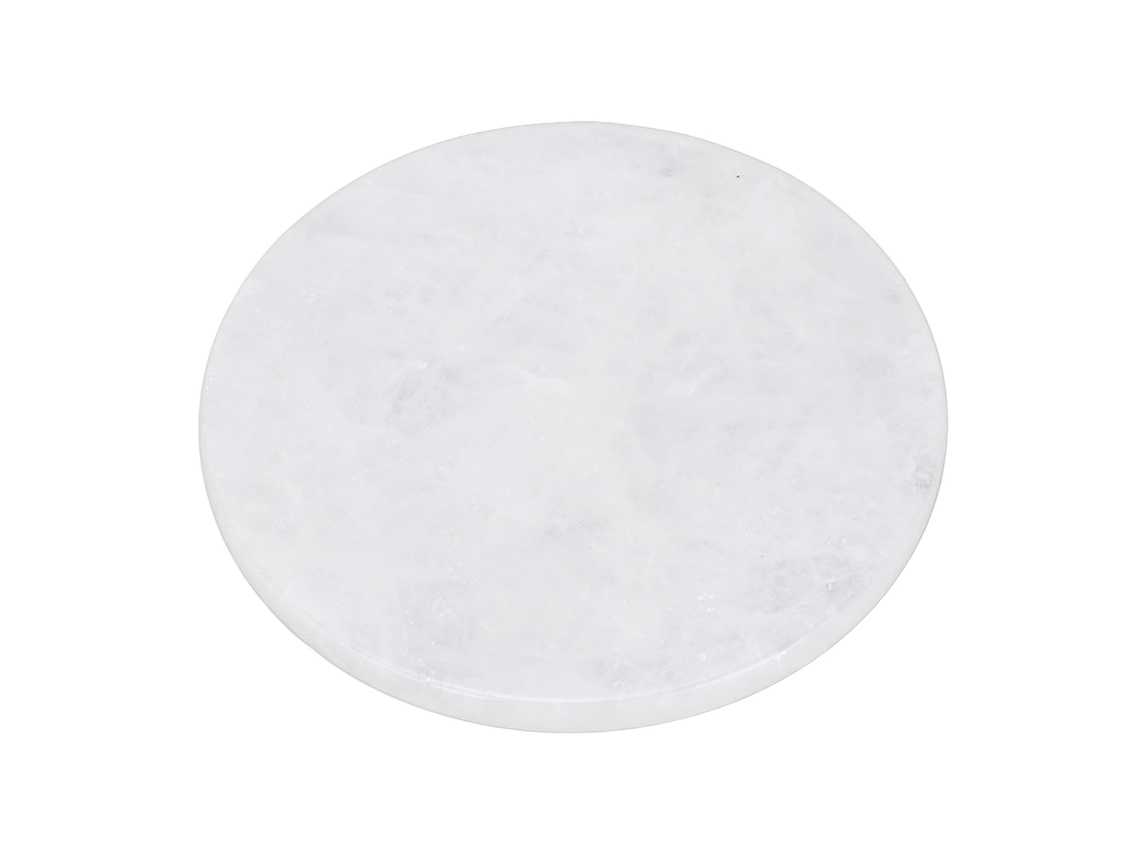 Base De Copa De Cristal De Cuarzo, Resistente Al Calor, Diseño Único, Decorativa, Blanca.