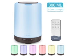Humidificador 300 Ml Difusor De Aceites Esenciales Aroma 7 Colores Marrón Oscuro VANJL