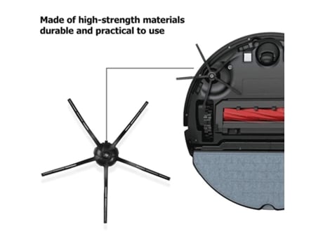 Peças de escova lateral para roborock série s7, série s6/s5/s4/e preta