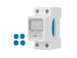 Medidor Eléctrico Digital Monofásico De 220 V Y 5 (80) A Para Riel Din, Kwh, Electrónico, 2p